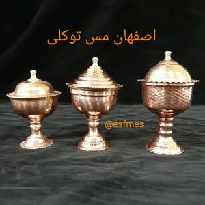 قندان کعبدار مسی در سه سایز