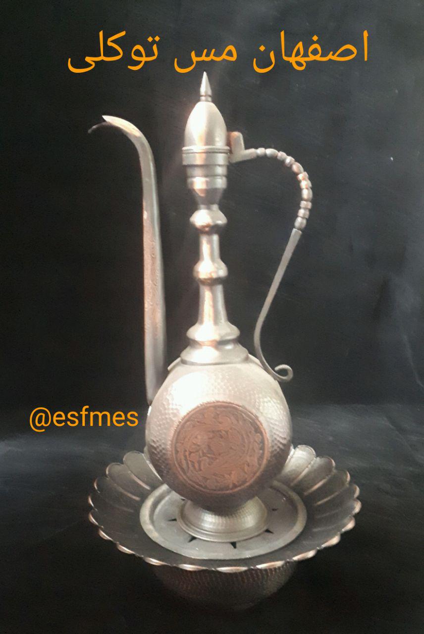 آفتابه لگن مسی سیاه قلم